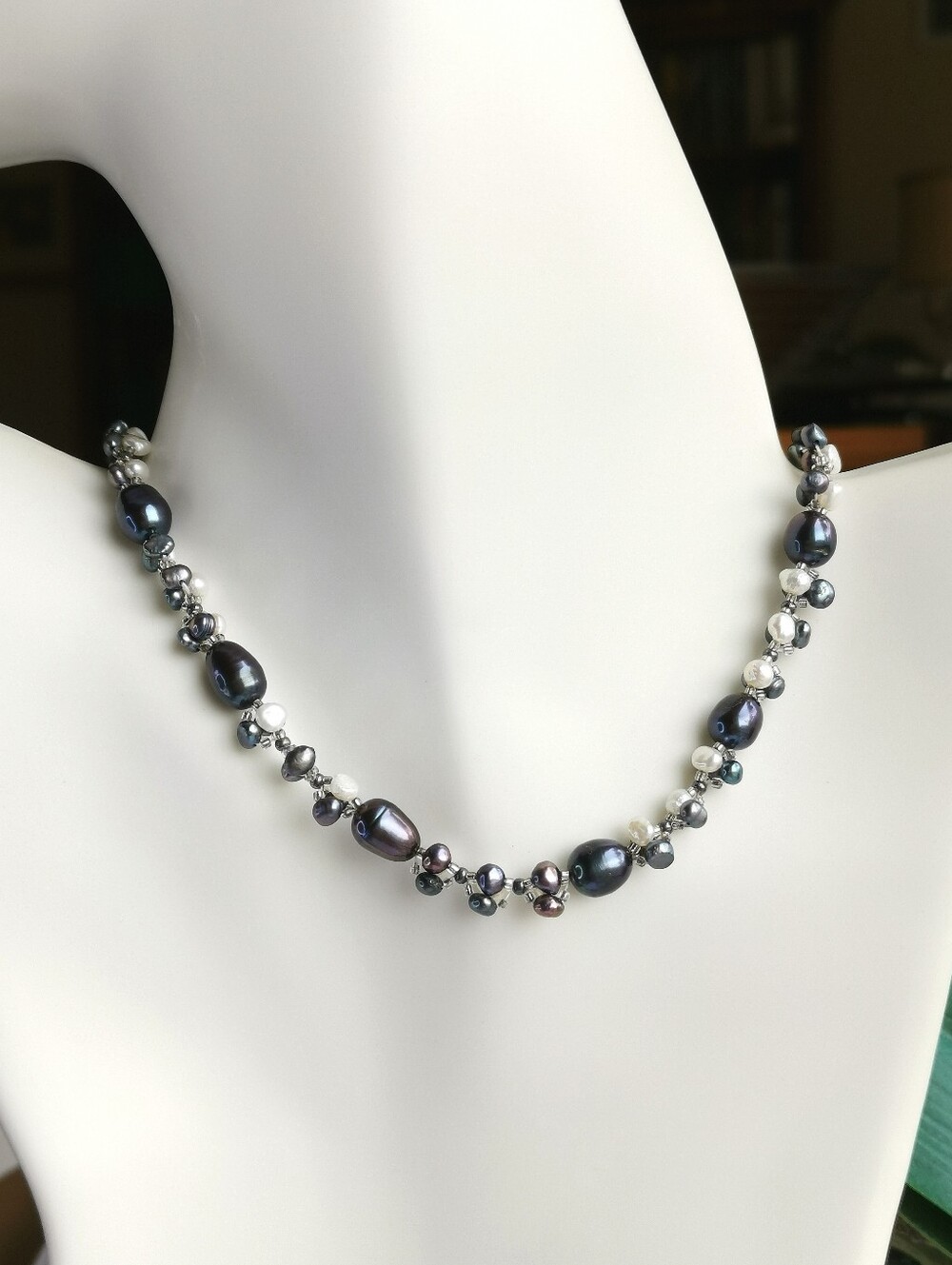 Freshwater Peacock Grey Pearl Necklace   🆕